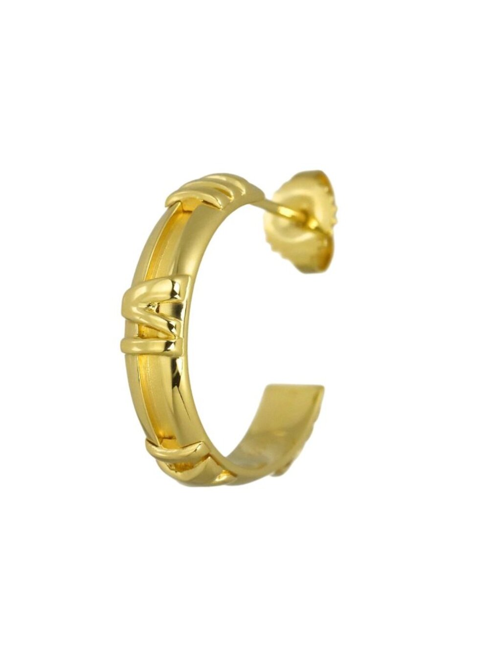 Tiffany & Co Atlas Hoop Single Earrings 18k Yellow Gold One Side